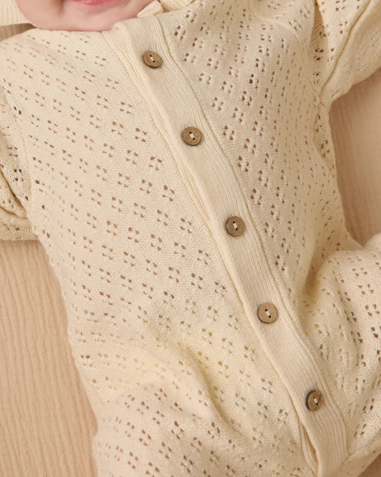Long Sleeve Bubble Romper | Natural | Quincy Mae