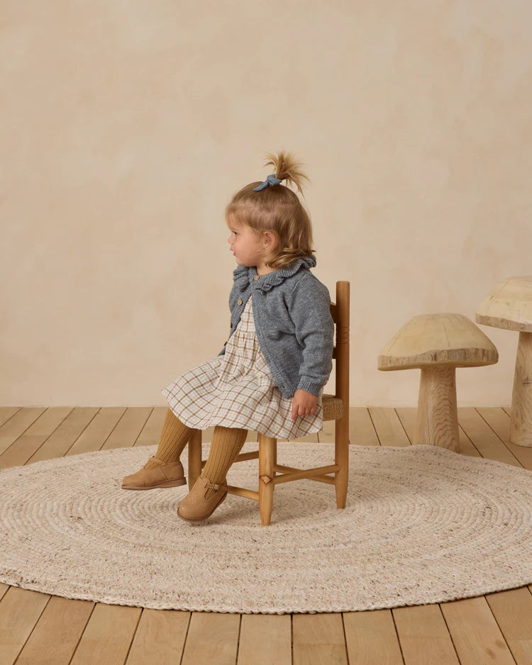 Ruffle Collar Cardigan | Ocean | Quincy Mae