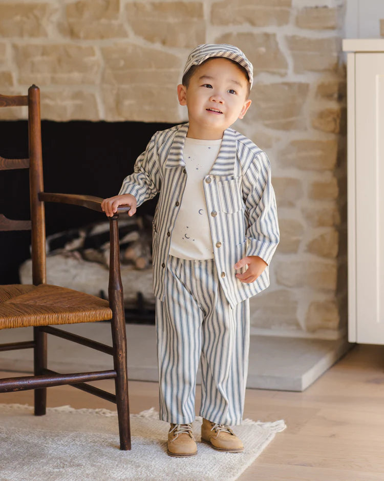 Utility Jacket | Ocean Pinstripe | Quincy Mae