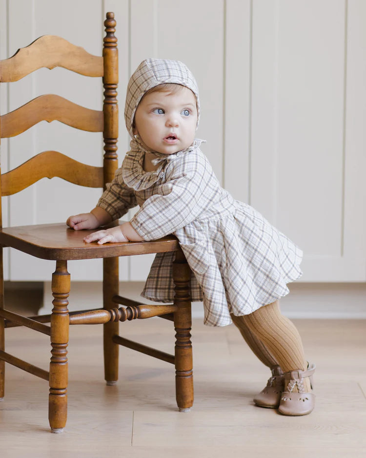 Simone Dress | Blue Plaid | Quincy Mae
