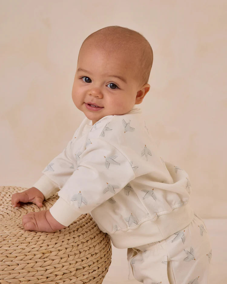 Relaxed Sweatsuit Set | Birds | Quincy Mae