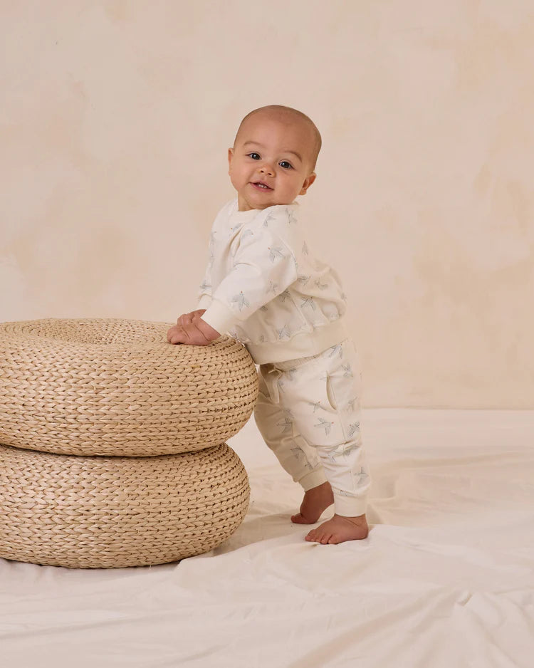 Relaxed Sweatsuit Set | Birds | Quincy Mae