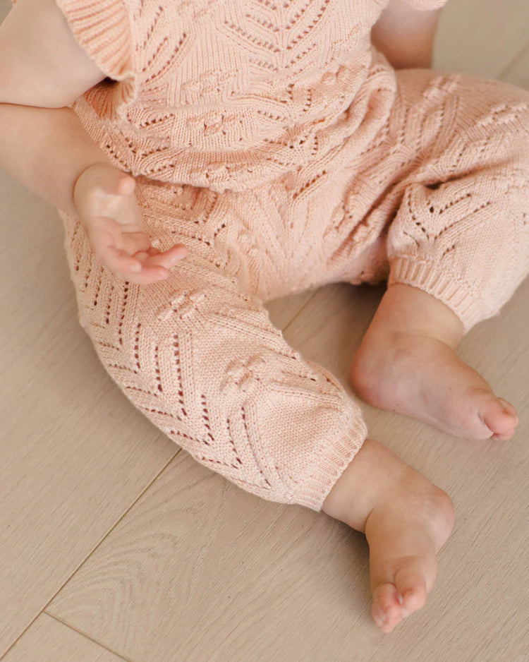 Mira Knit Romper | Melon | Quincy Mae