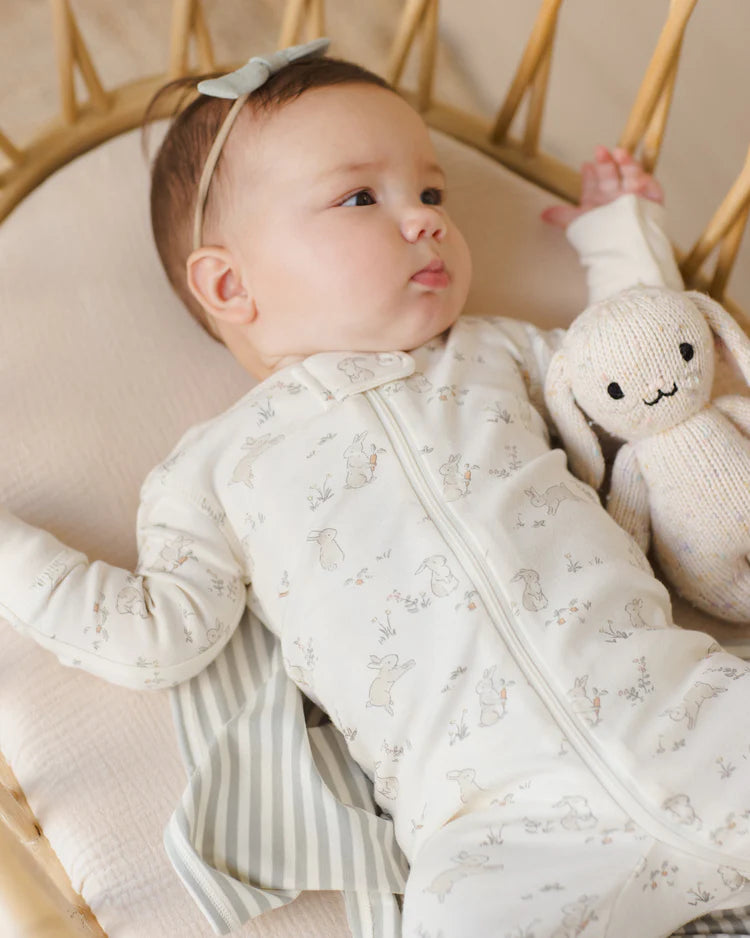 Zip Longsleeve Sleeper | Bunnies | Quincy Mae