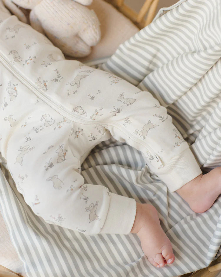Zip Longsleeve Sleeper | Bunnies | Quincy Mae