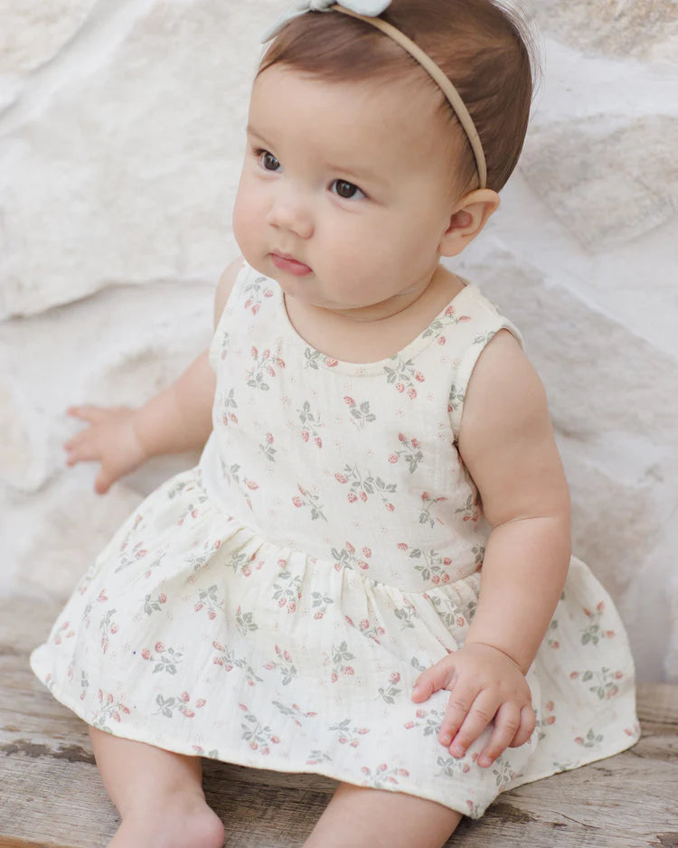 Skirted Tank Romper | Strawberries | Quincy Mae