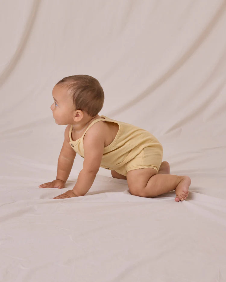 Oakley Romper | Yellow | Quincy Mae