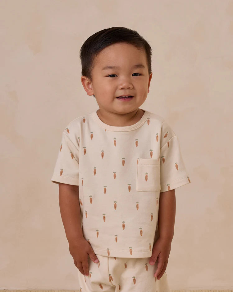 Boxy Pocket Tee + Short Set | Carrots | Quincy Mae