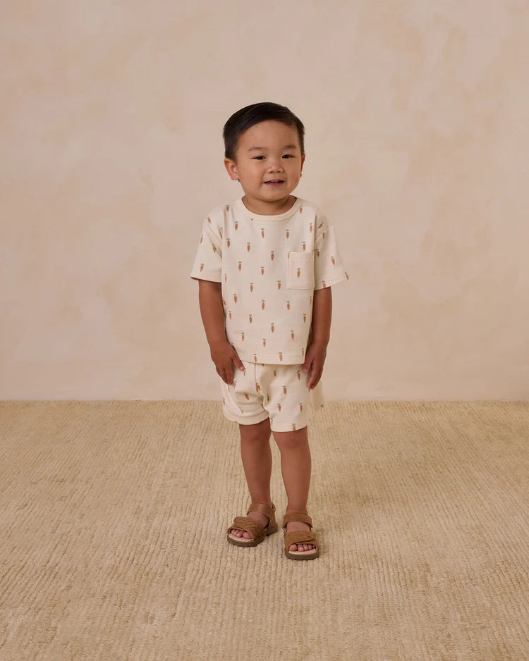 Boxy Pocket Tee + Short Set | Carrots | Quincy Mae