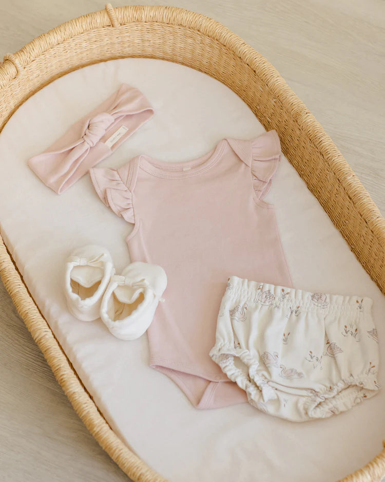 Flutter Sleeve Bodysuit | Bubblegum | Quincy Mae