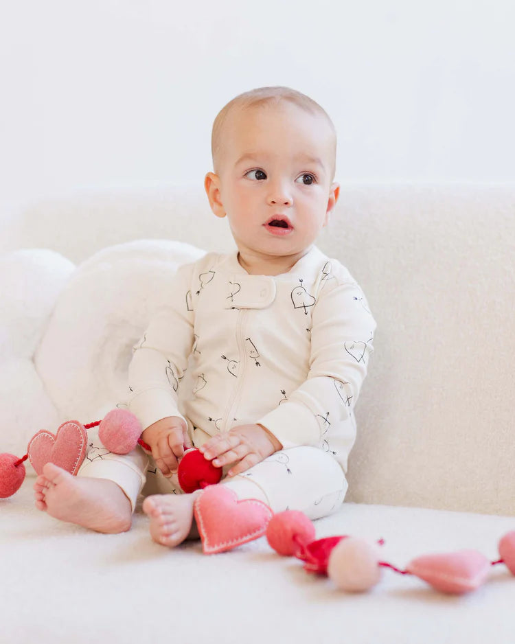 Zip Long Sleeve Sleeper | Quincy Mae | Cupid