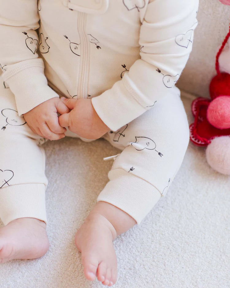 Zip Long Sleeve Sleeper | Quincy Mae | Cupid