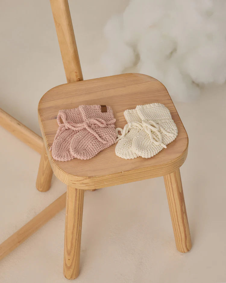Knit Booties | Indigo| Quincy Mae