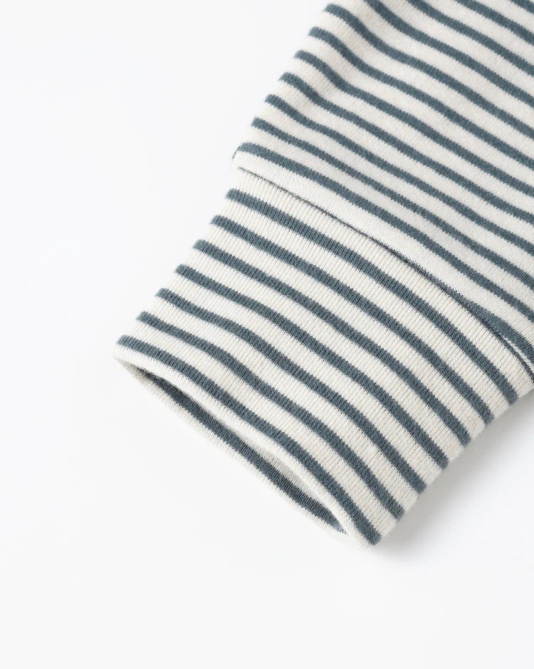 Drawstring Pant | Ocean Micro Stripe | Quincy Mae