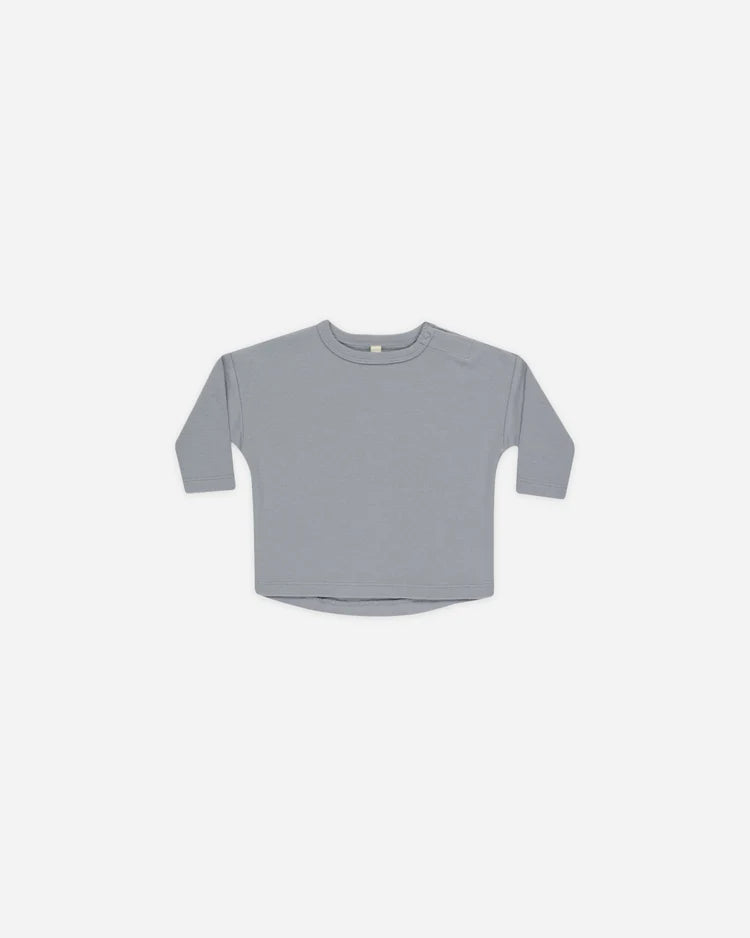 Long Sleeve Tee | Blue | Quincy Mae