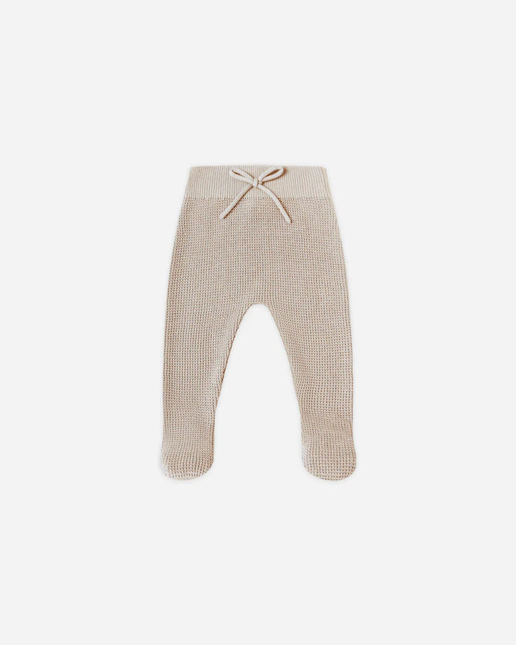 Footed Knit Pant | Oat | Quincy Mae