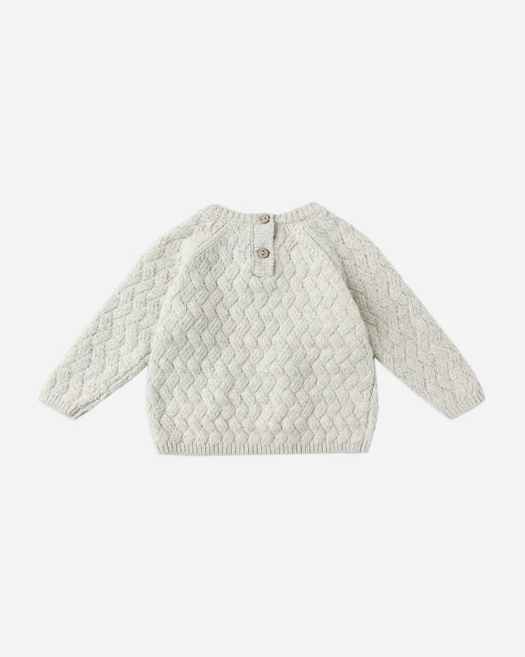Knit Sweater | Heathered Blue | Quincy Mae