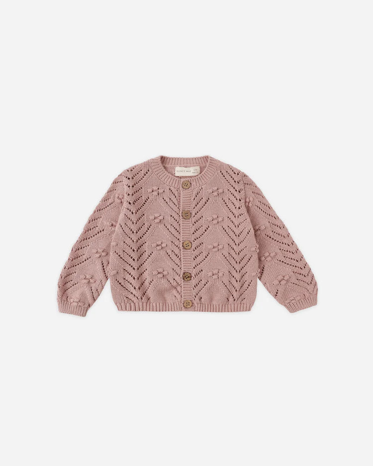 Knit Cardigan | Mauve | Quincy Mae