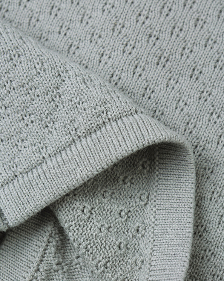 Knit Cardigan | Steel Blue | Quincy Mae