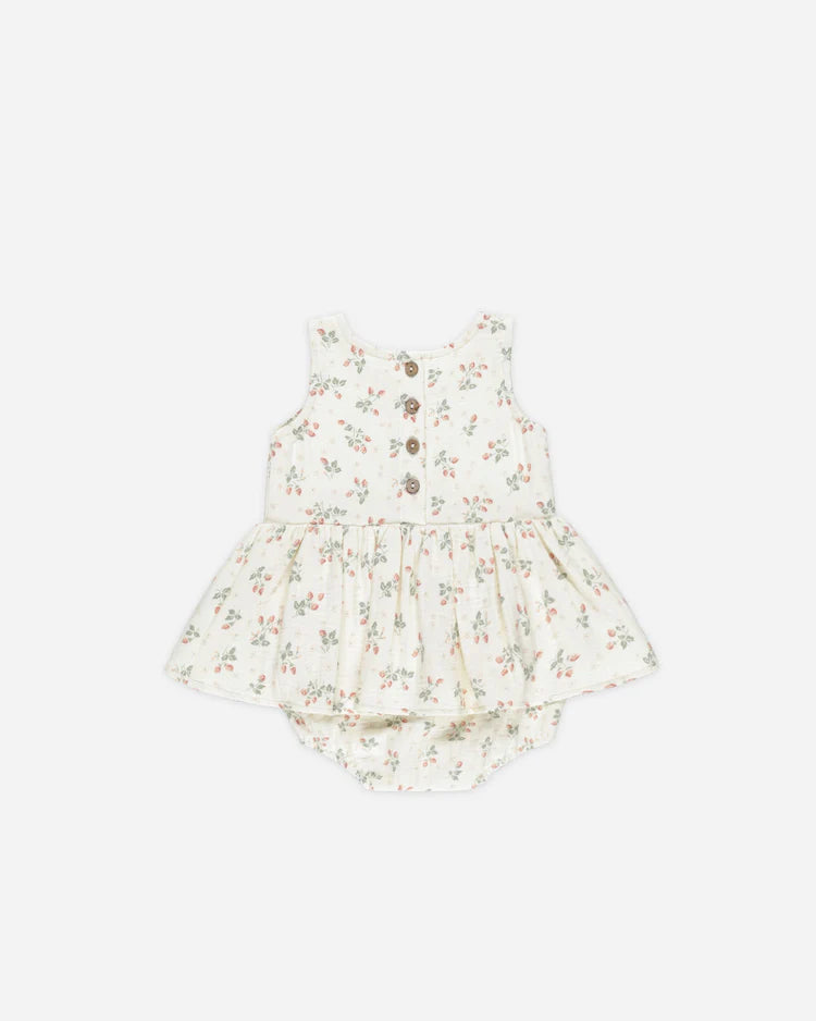 Skirted Tank Romper | Strawberries | Quincy Mae