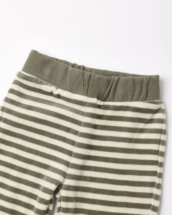 Velour Relaxed Sweatshirt Set | Spruce Stripe | Quincy Mae