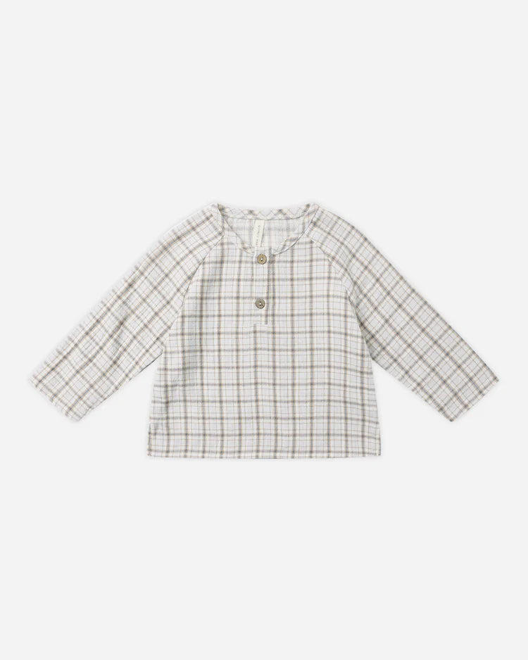 Zion Shirt | Blue Plaid | Quincy Mae