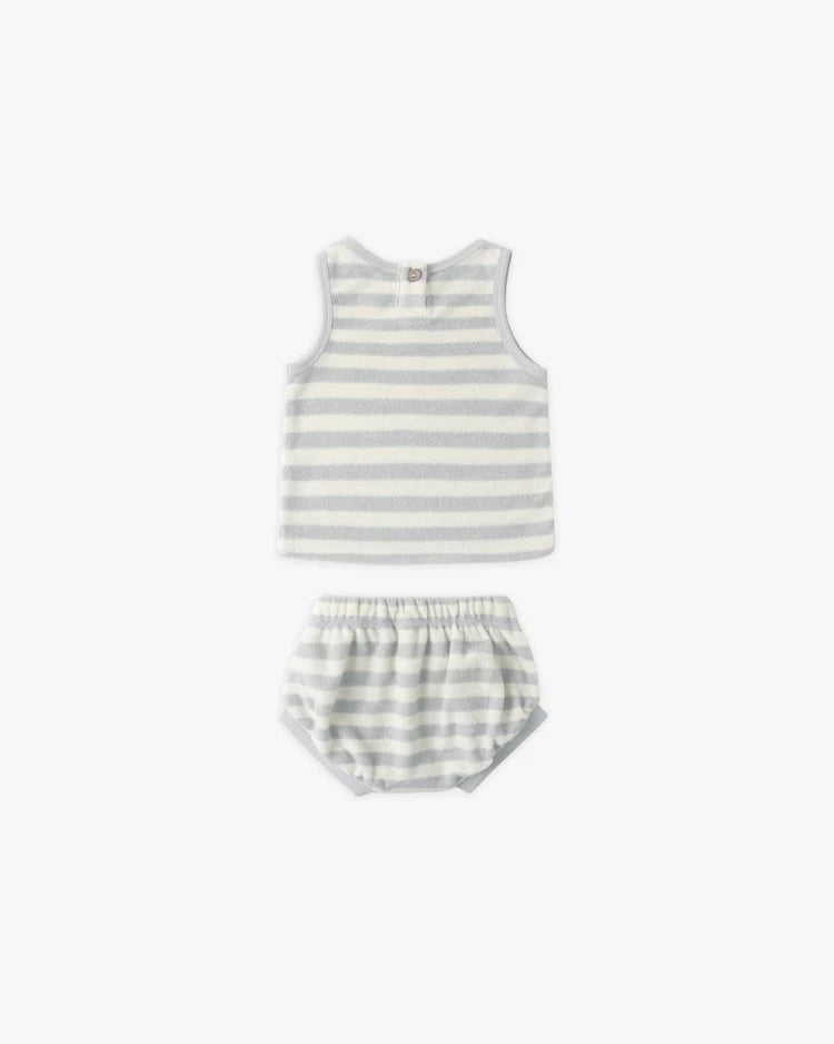 Terry Tank + Short Set | Sky Stripe | Quincy Mae