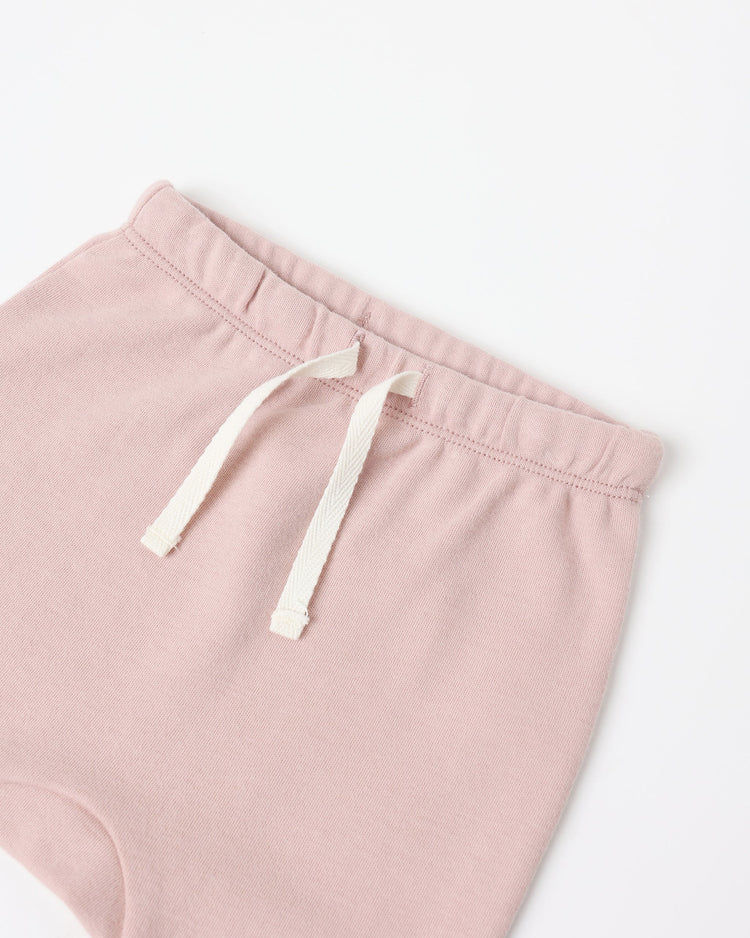 Wrap Top + Footed Pant Set | Rose | Quincy Mae