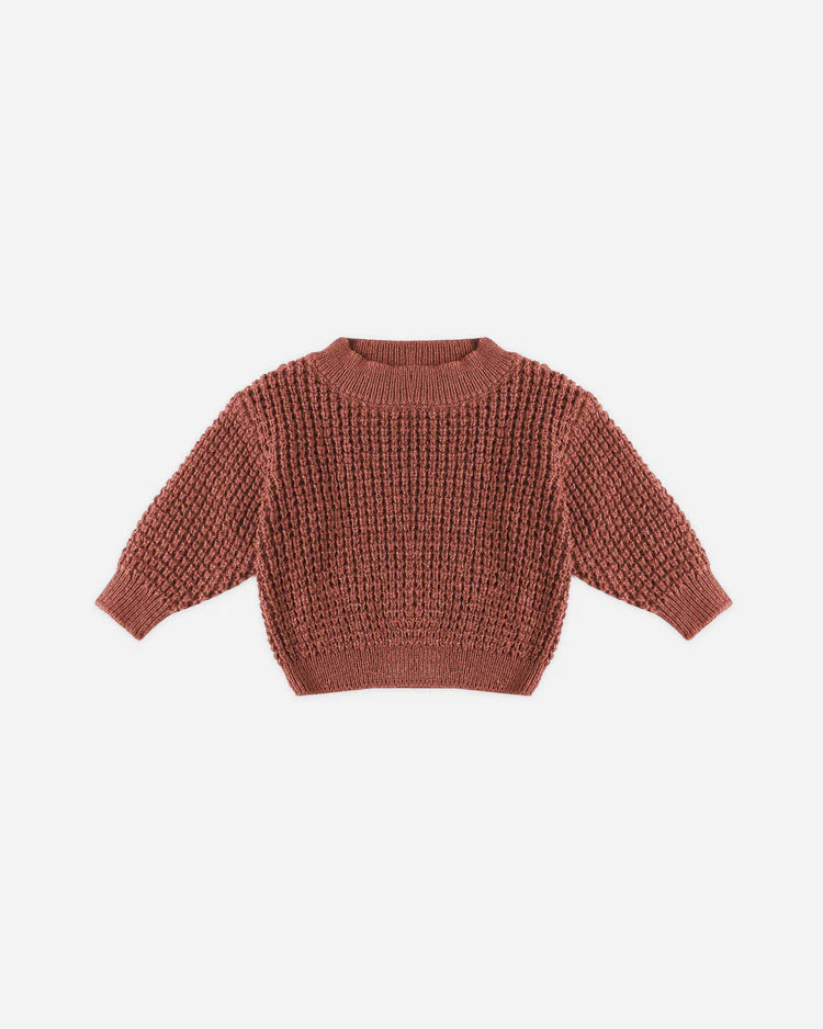 Chunky Knit Sweater | Cranberry | Quincy Mae