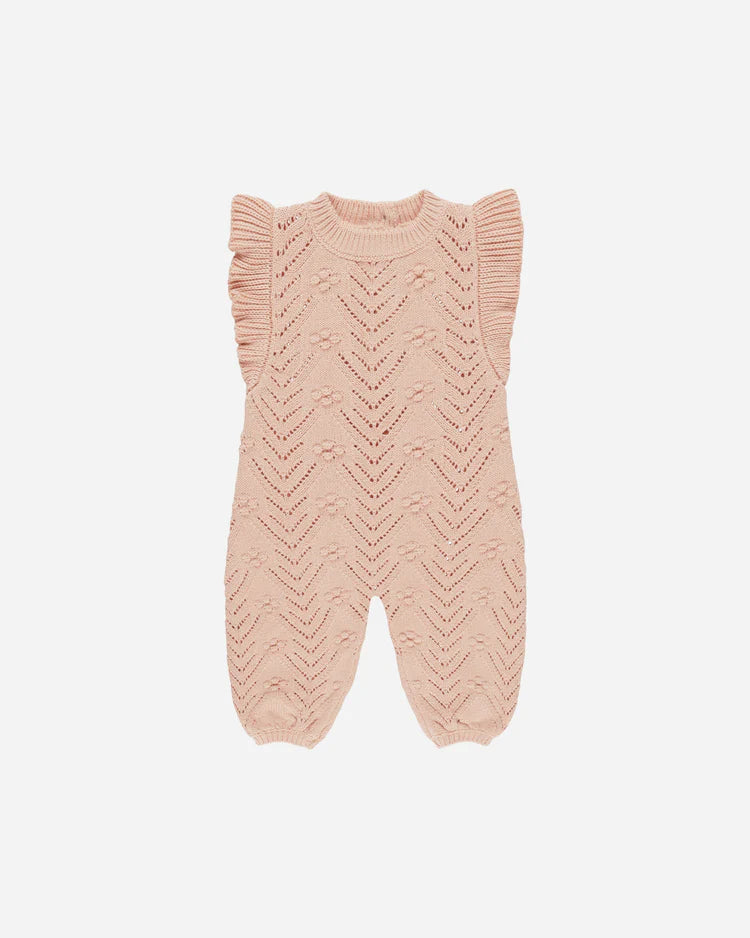 Mira Knit Romper | Melon | Quincy Mae