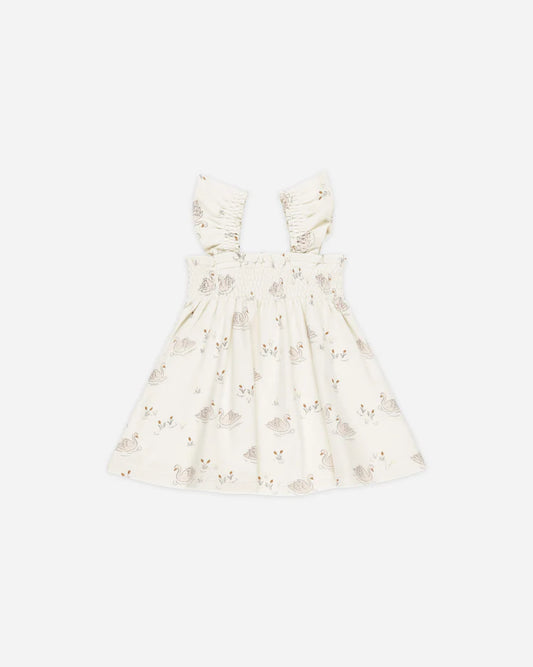 Smocked Jersey Dress | Swans | Quincy Mae