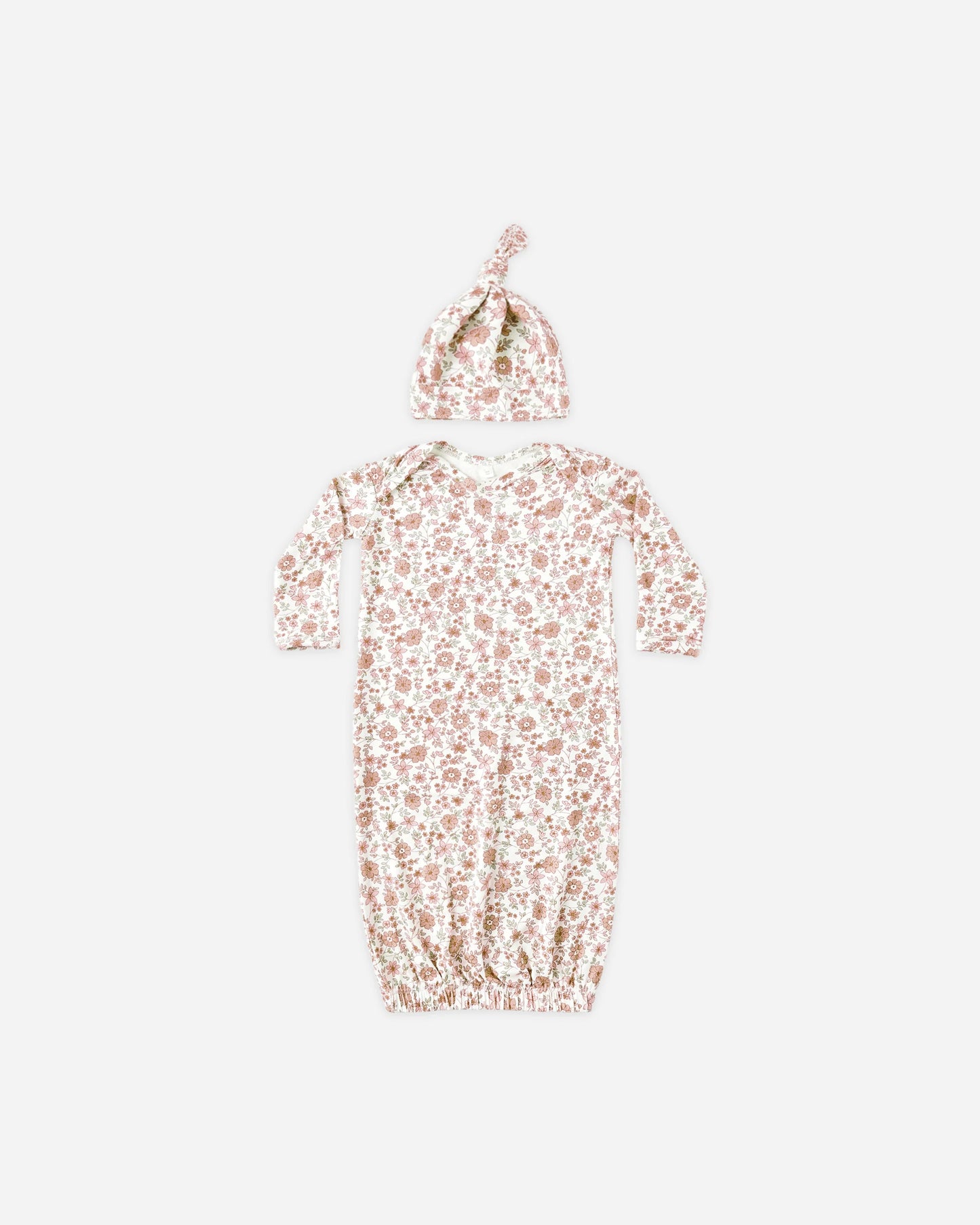Bamboo Baby Gown + Hat Set | Bloom | Quincy Mae