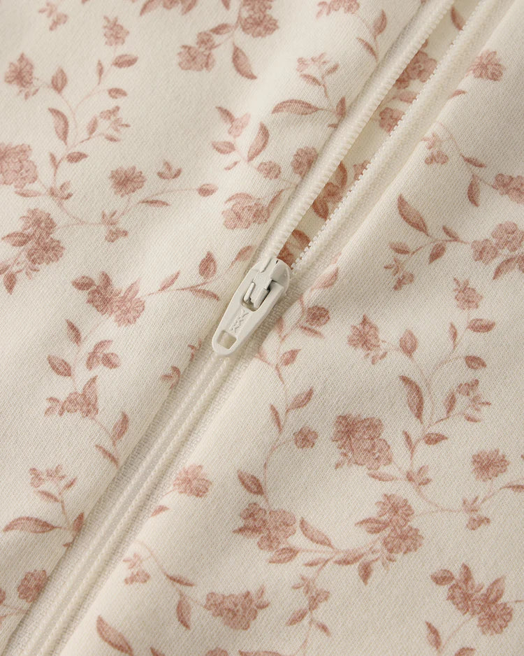 Zip Long Sleeve Sleeper Footie | French Garden | Quincy Mae