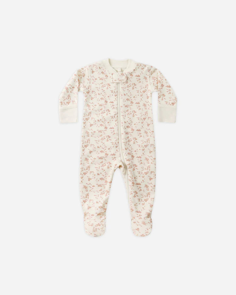 Zip Long Sleeve Sleeper Footie | French Garden | Quincy Mae