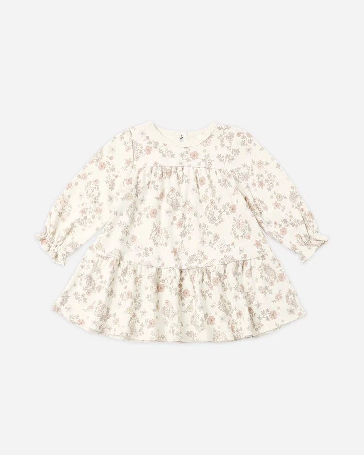 Tiered Jersey Dress | Floral Vine | Quincy Mae