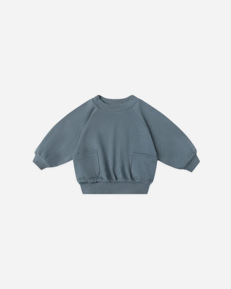 Pocket Sweatshirt | Ocean | Quincy Mae