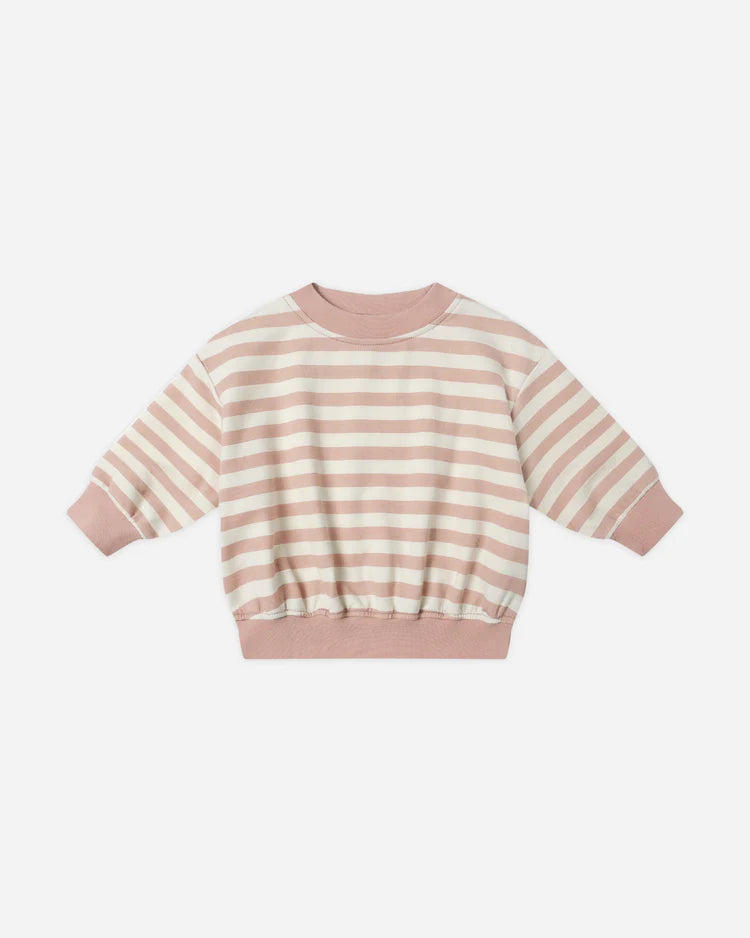 Relaxed Sweat Set | Pink Stripe | Quincy Mae