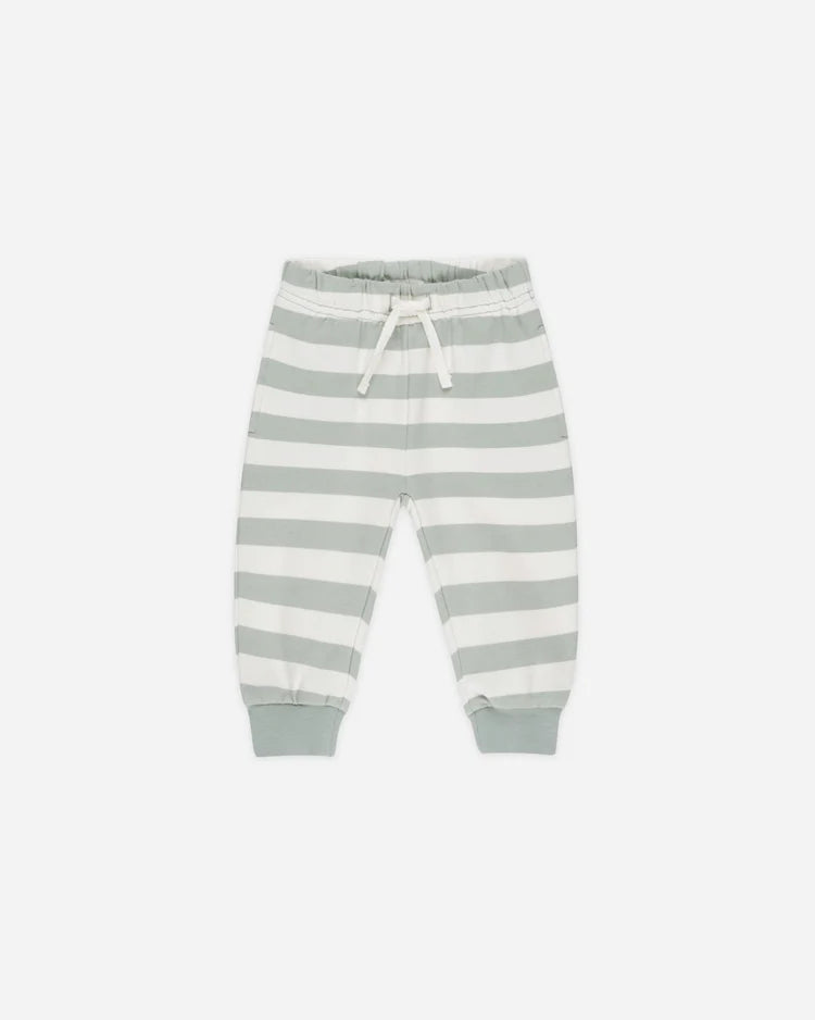 Relaxed Sweatpant | Sage Stripe | Quincy Mae