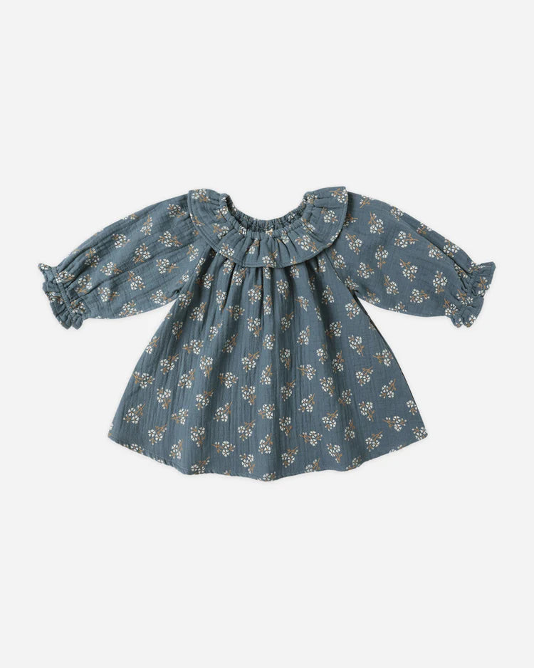 Long Sleeve Isla Dress | Blue Floral | Quincy Mae