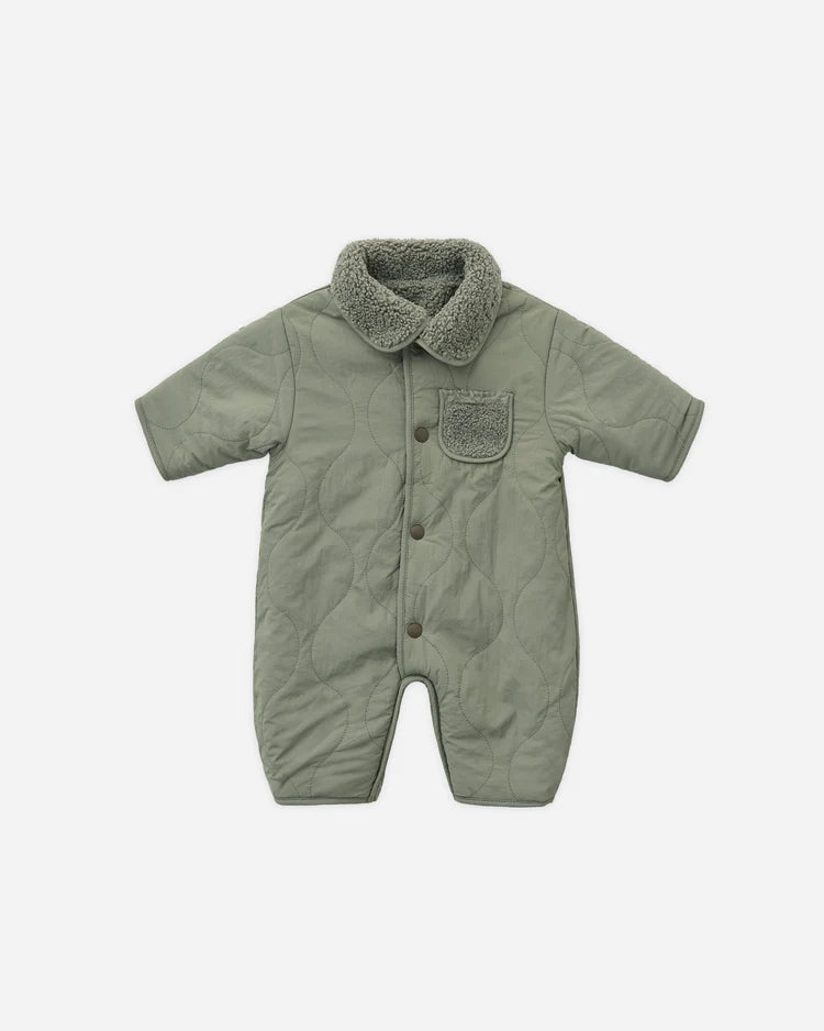 Shearling Jumpsuit | Forest | Quincy Mae