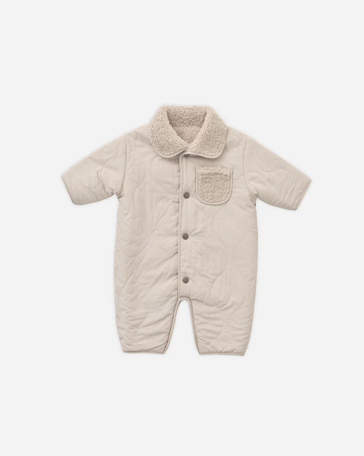 Shearling Jumpsuit | Oat | Quincy Mae