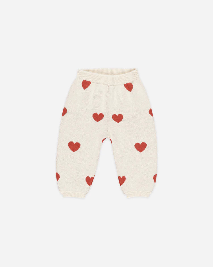 Heart Knit Pants | Quincy Mae | Natural
