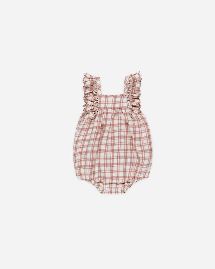 Maya Romper | Pink Plaid | Quincy Mae