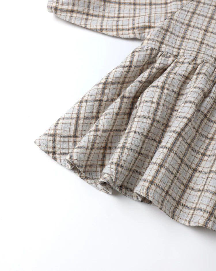 Simone Dress | Blue Plaid | Quincy Mae