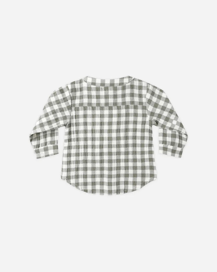 Milo Shirt | Forest Check | Quincy Mae