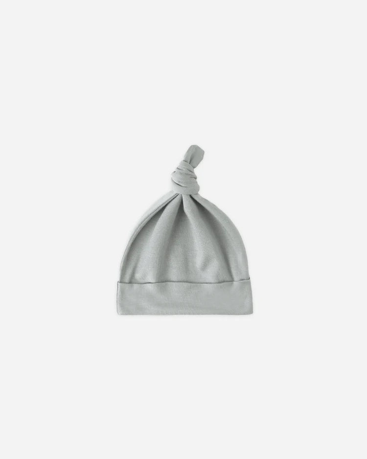 Bamboo Knotted Baby Hat | Steel Blue | Quincy Mae