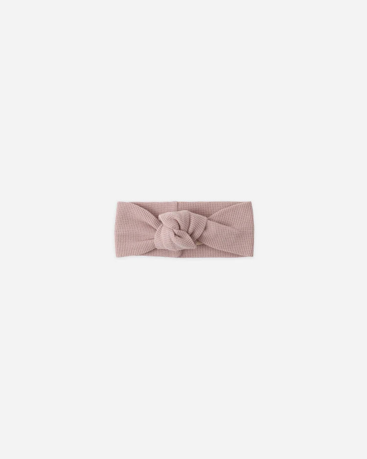Waffle Knotted Headband | Mauve | Quincy Mae