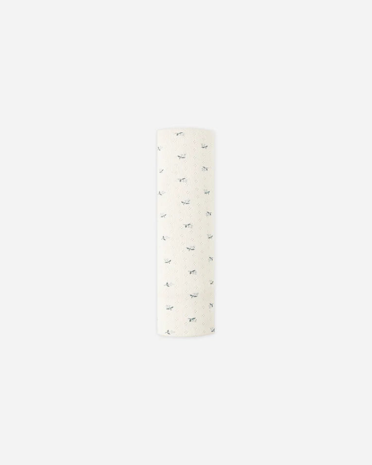 Pointelle Baby Blanket | Blue Ditsy | Quincy Mae (Copy)