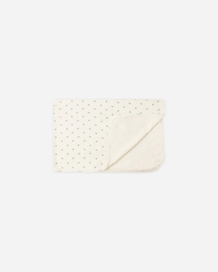 Pointelle Baby Blanket | Blue Ditsy | Quincy Mae (Copy)