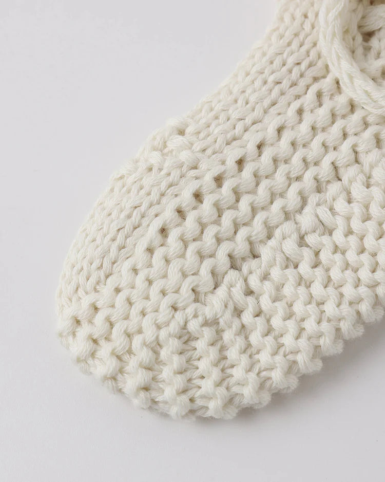 Knit Booties | Natural | Quincy Mae